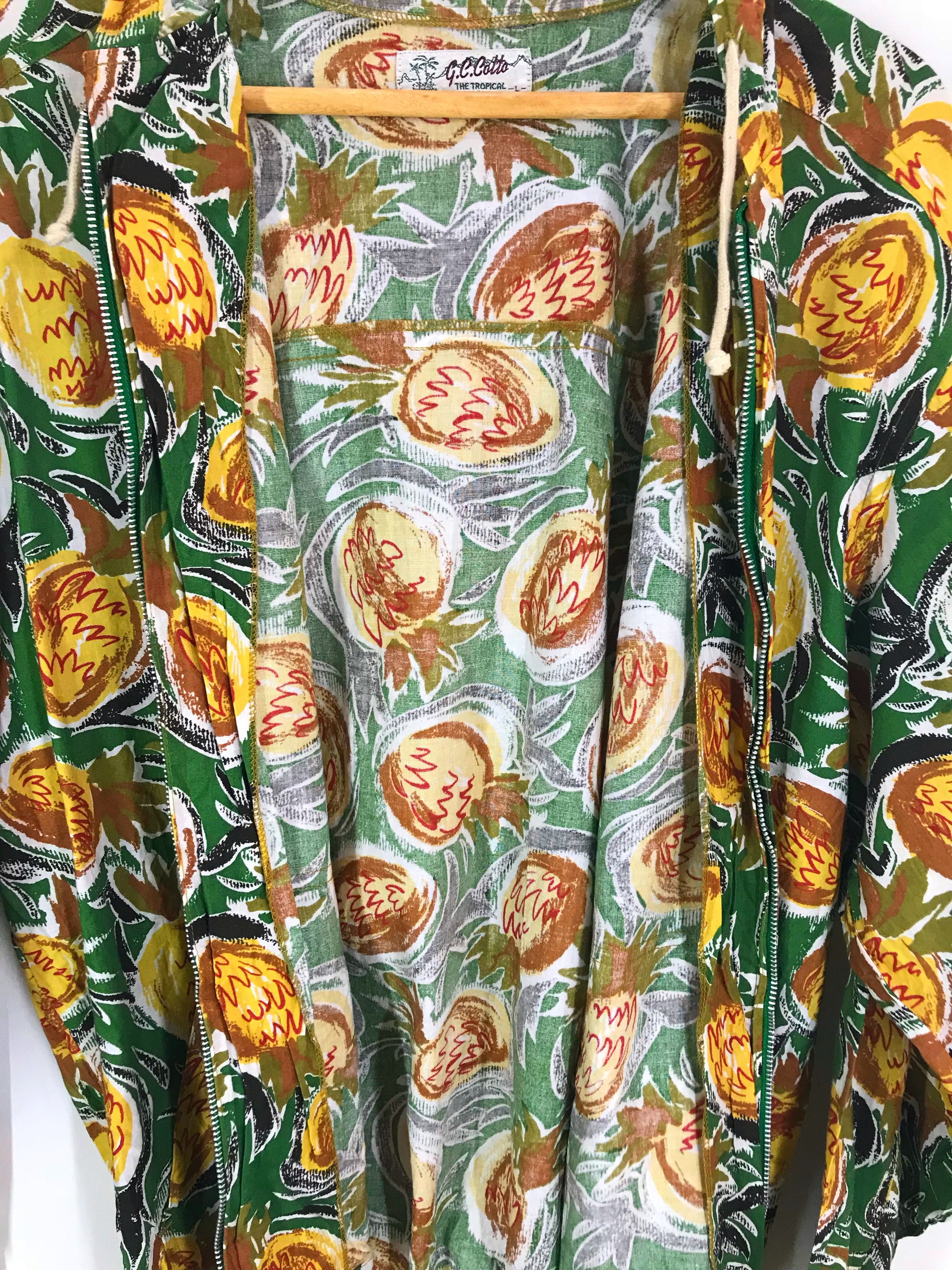 Vintage Vintage G.C.Cotta All Over Print Tropical Jacket Size US L / EU 52-54 / 3 - 6 Thumbnail
