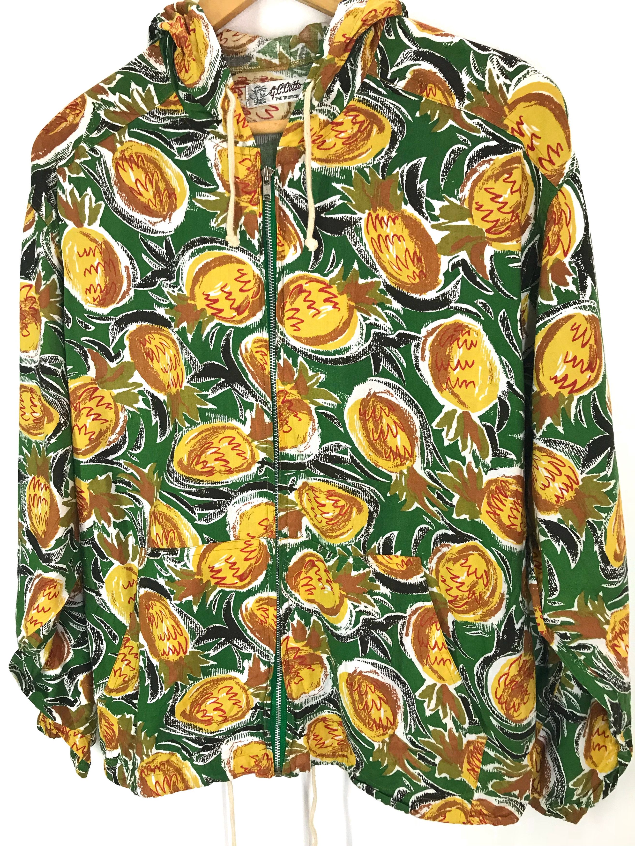 Vintage Vintage G.C.Cotta All Over Print Tropical Jacket Size US L / EU 52-54 / 3 - 3 Thumbnail