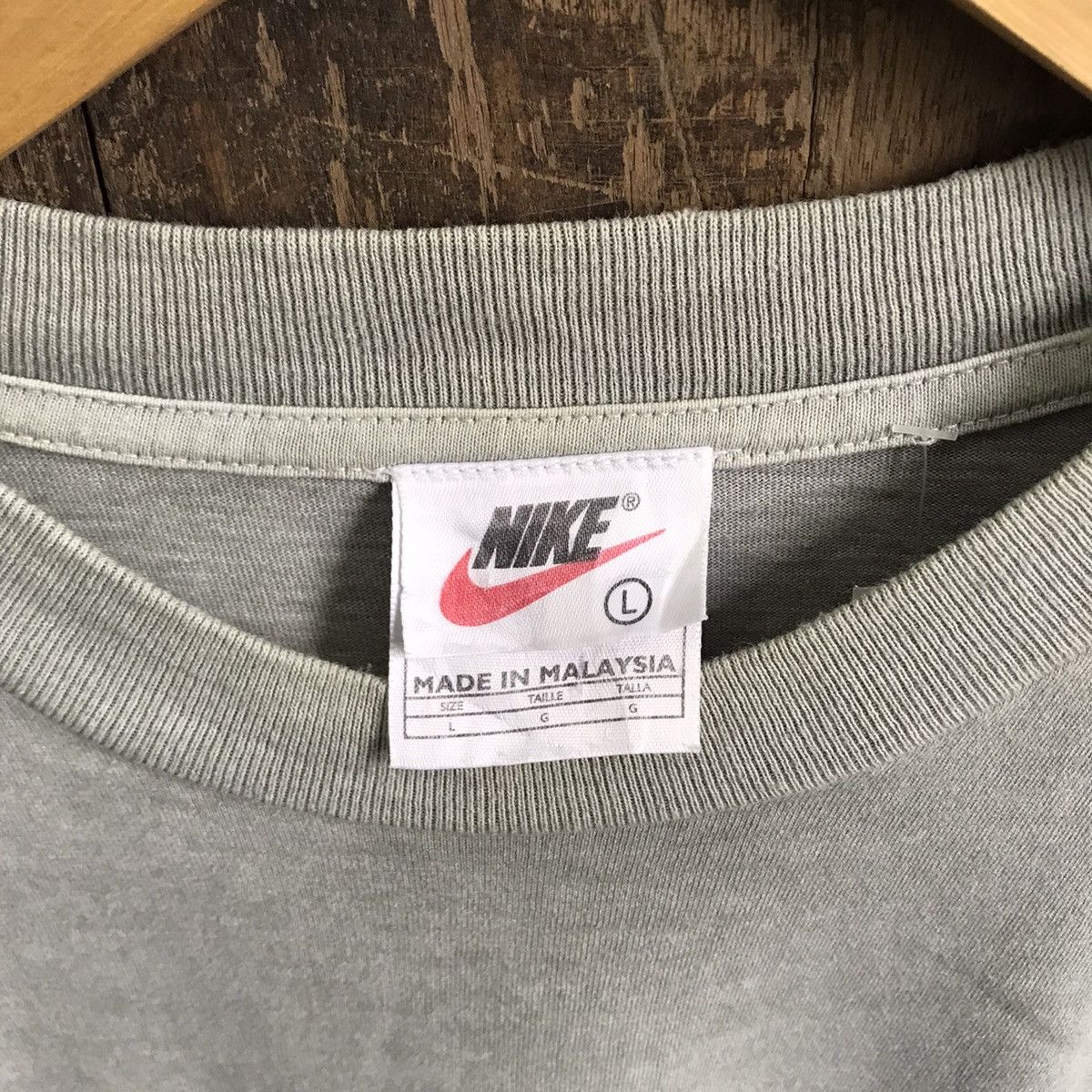 Nike × Vintage Vintage 90’s Nike Script Swoosh Tee Size US XL / EU 56 / 4 - 3 Thumbnail