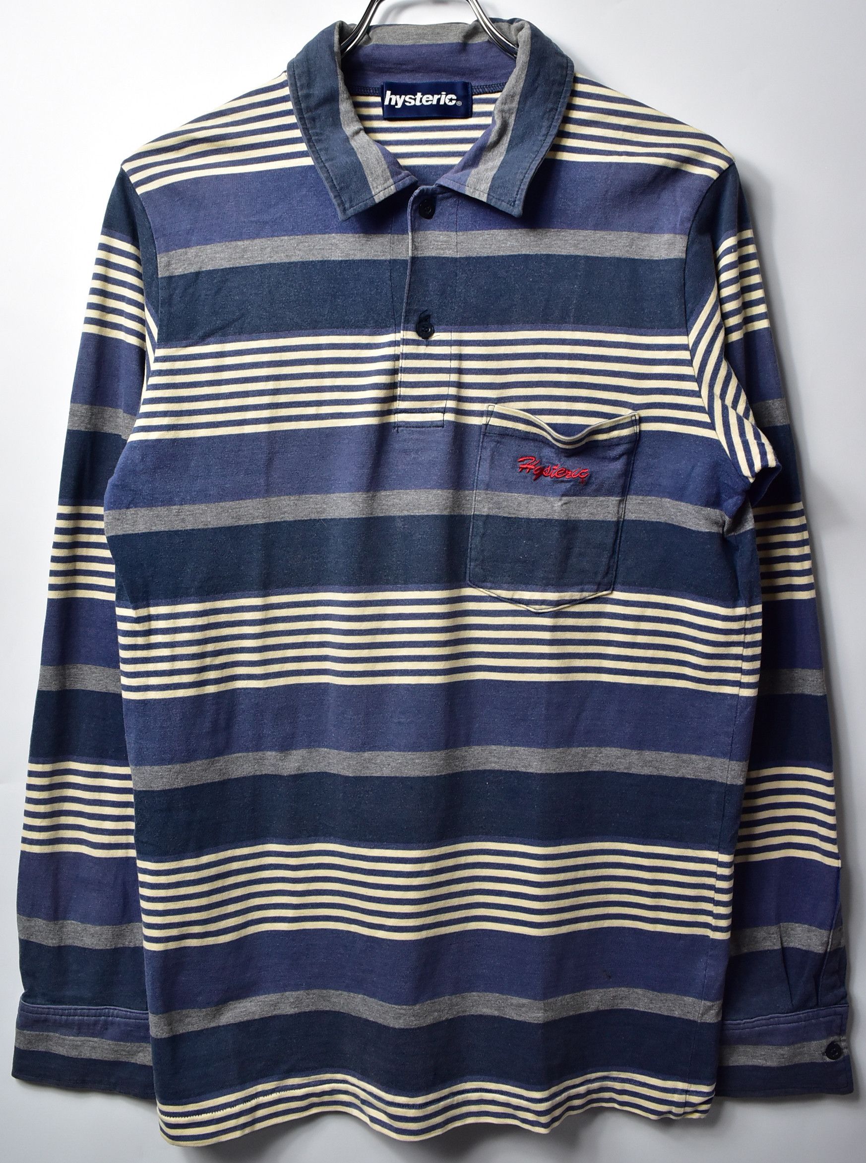 Hysteric Glamour HYSTERIC GLAMOUR/stripe polo shirt/14595 - 0706 40.35 Size US M / EU 48-50 / 2 - 3 Thumbnail