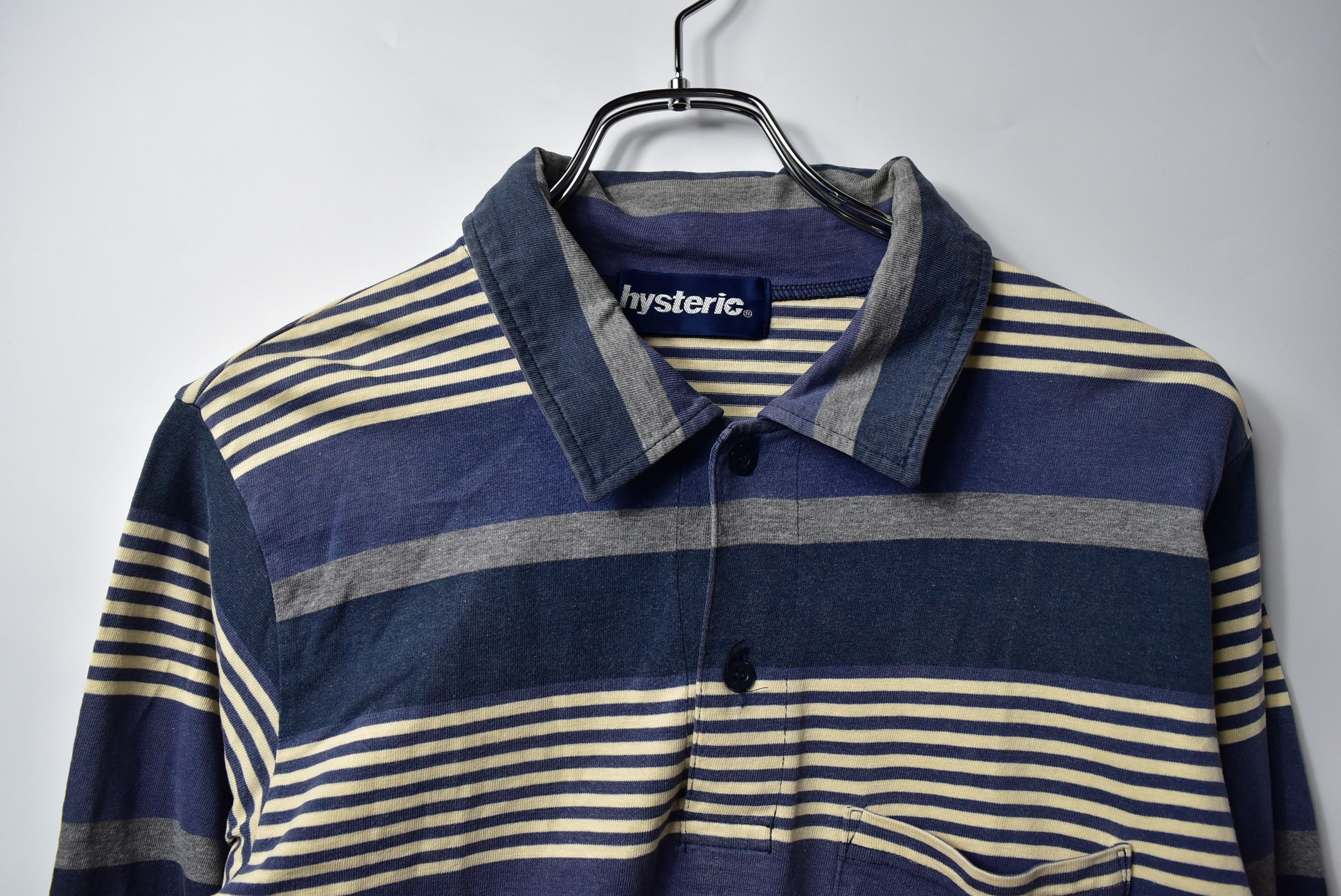 Hysteric Glamour HYSTERIC GLAMOUR/stripe polo shirt/14595 - 0706 40.35 Size US M / EU 48-50 / 2 - 5 Thumbnail