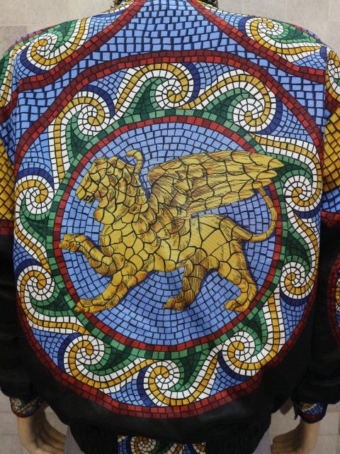 Vintage Vtg 90's Giacca Sport Mosaic Winged Jacket Size US L / EU 52-54 / 3 - 4 Thumbnail