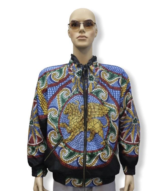 Vintage Vtg 90's Giacca Sport Mosaic Winged Jacket Size US L / EU 52-54 / 3 - 1 Thumbnail
