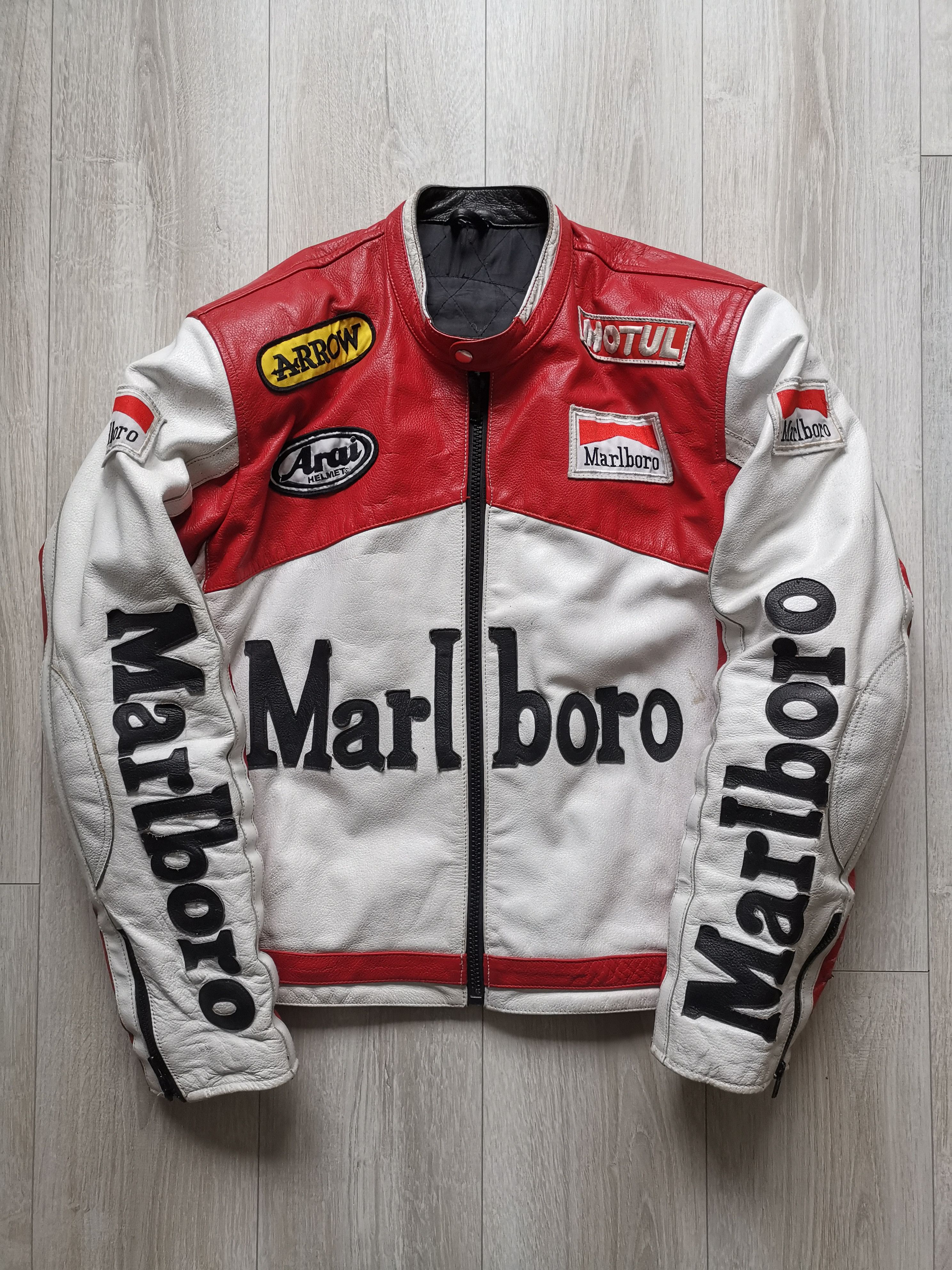 Vintage 🔥Vintage MARLBORO racing leather jacket | Grailed