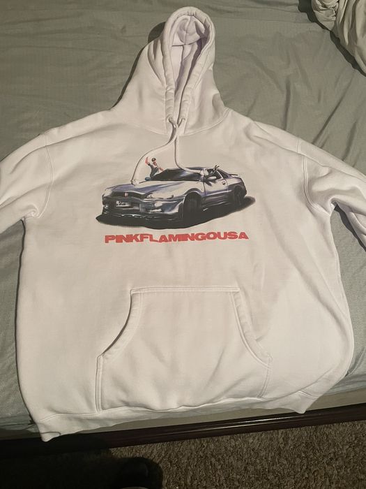 Streetwear PINKFLAMINGOUSA White Hoodie | Grailed