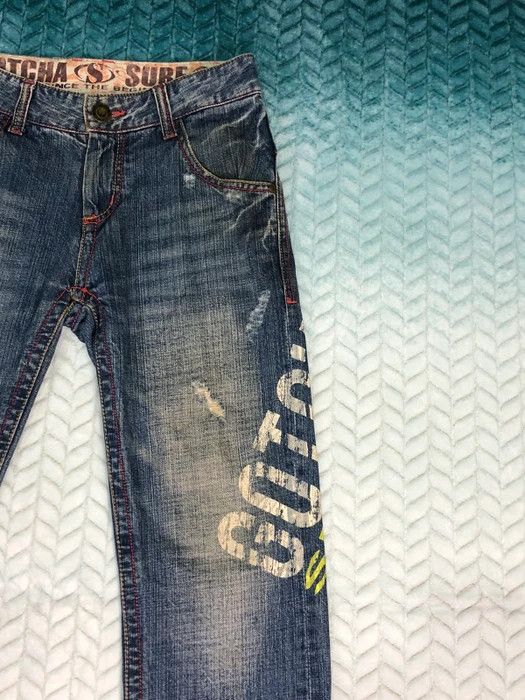 Gotcha × Vintage Special Design Gotcha Surf Style Distress Jeans Size US 32 / EU 48 - 20 Thumbnail