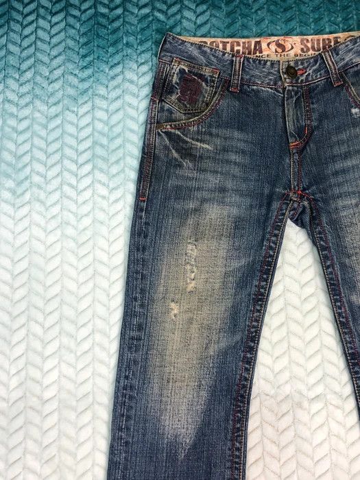 Gotcha × Vintage Special Design Gotcha Surf Style Distress Jeans Size US 32 / EU 48 - 19 Thumbnail