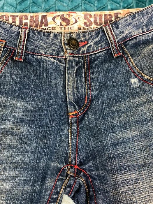 Gotcha × Vintage Special Design Gotcha Surf Style Distress Jeans Size US 32 / EU 48 - 16 Thumbnail