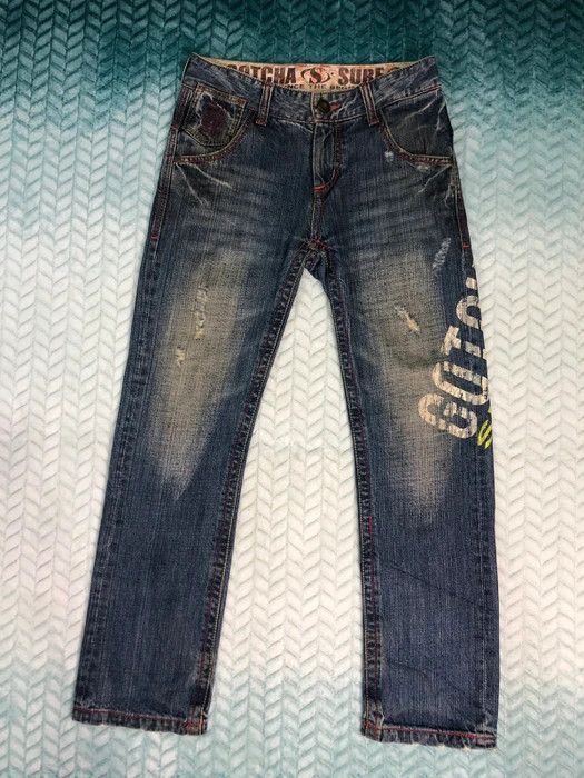 Gotcha × Vintage Special Design Gotcha Surf Style Distress Jeans Size US 32 / EU 48 - 21 Thumbnail