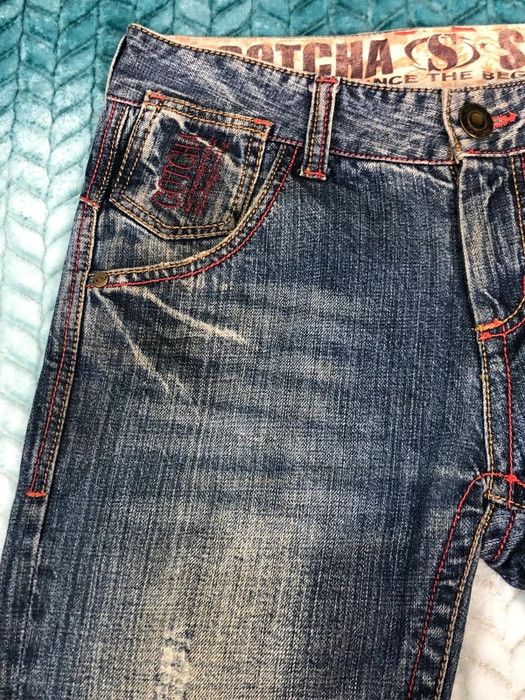 Gotcha × Vintage Special Design Gotcha Surf Style Distress Jeans Size US 32 / EU 48 - 17 Thumbnail