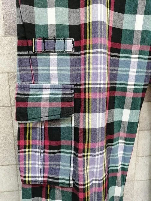 Designer × Japanese Brand 💥KISS MARK Golf Cargo Multicolor Funky Tartan Pants Size US 33 - 4 Thumbnail