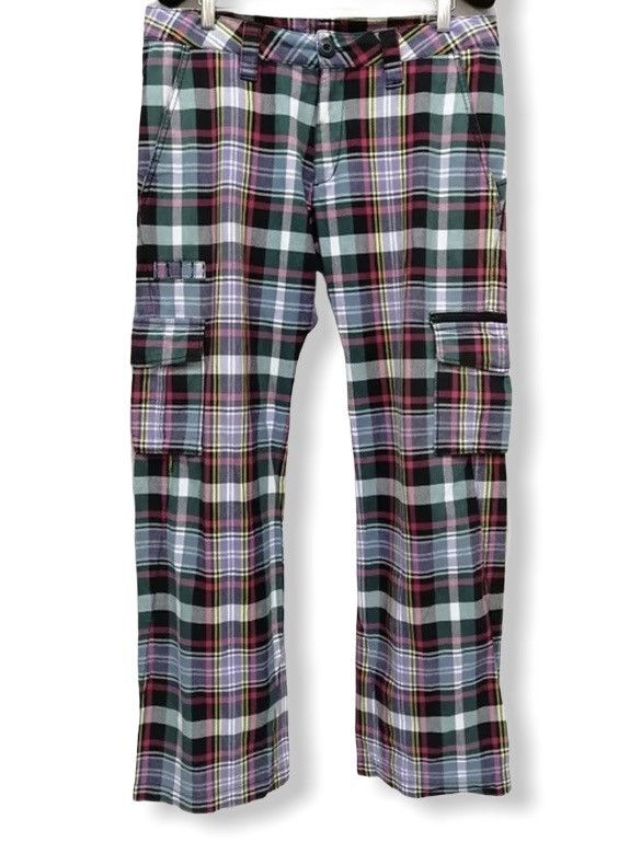 Designer × Japanese Brand 💥KISS MARK Golf Cargo Multicolor Funky Tartan Pants Size US 33 - 1 Thumbnail