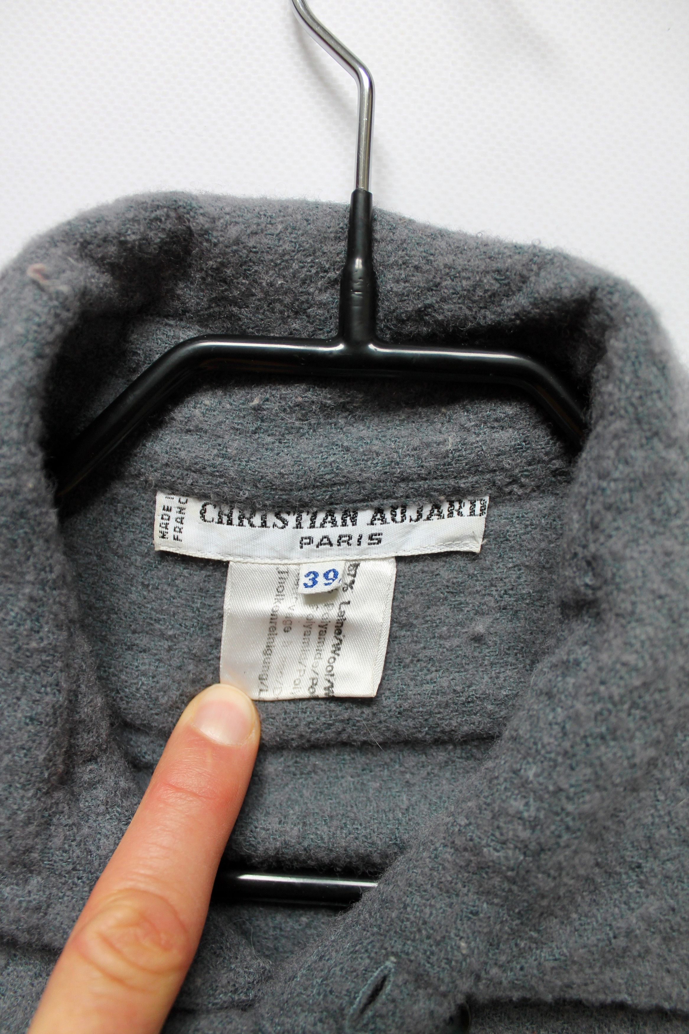 Vintage Christian Aujard Paris France Wool Blend Shirt Gray Size US S / EU 44-46 / 1 - 4 Thumbnail