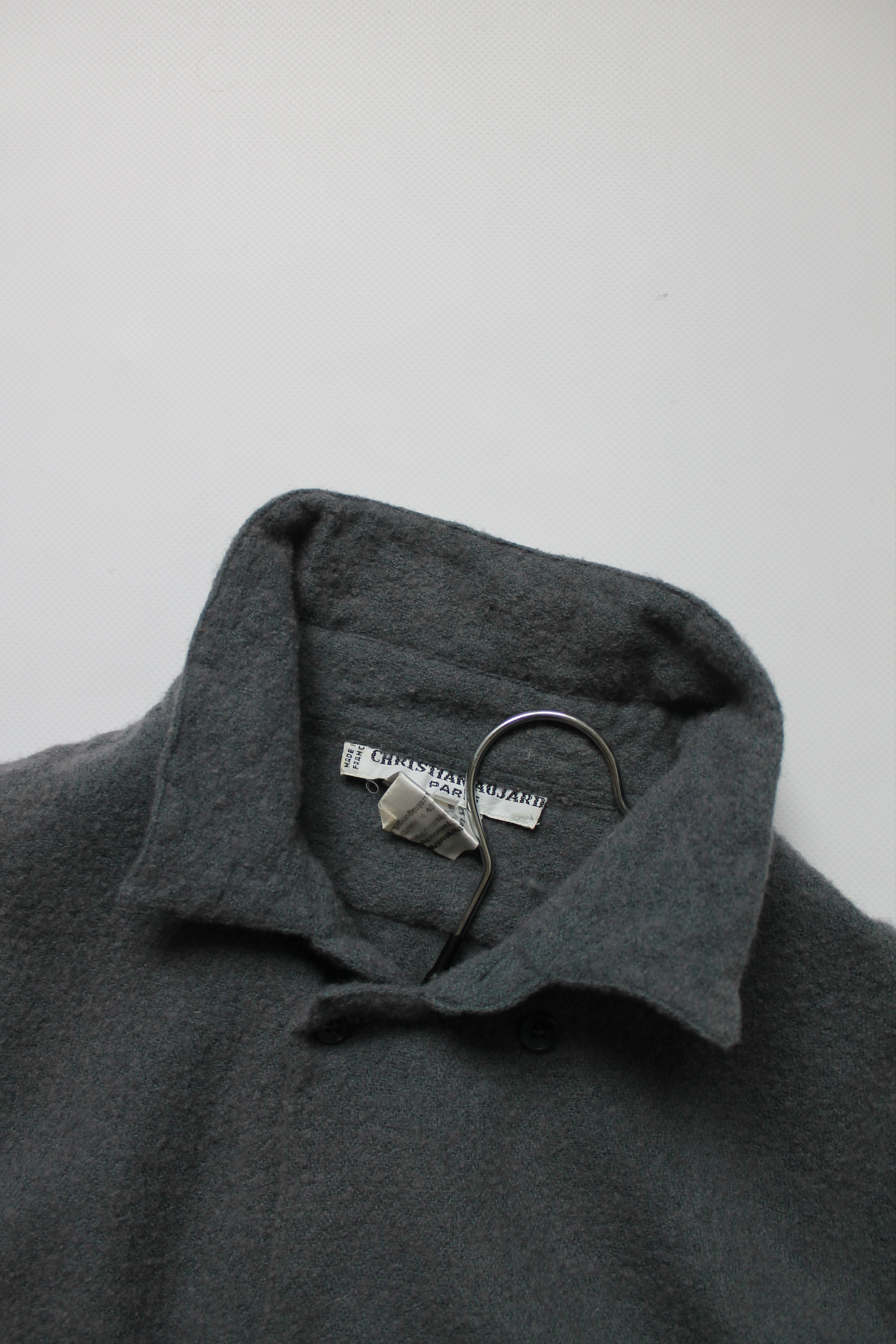 Vintage Christian Aujard Paris France Wool Blend Shirt Gray Size US S / EU 44-46 / 1 - 7 Thumbnail