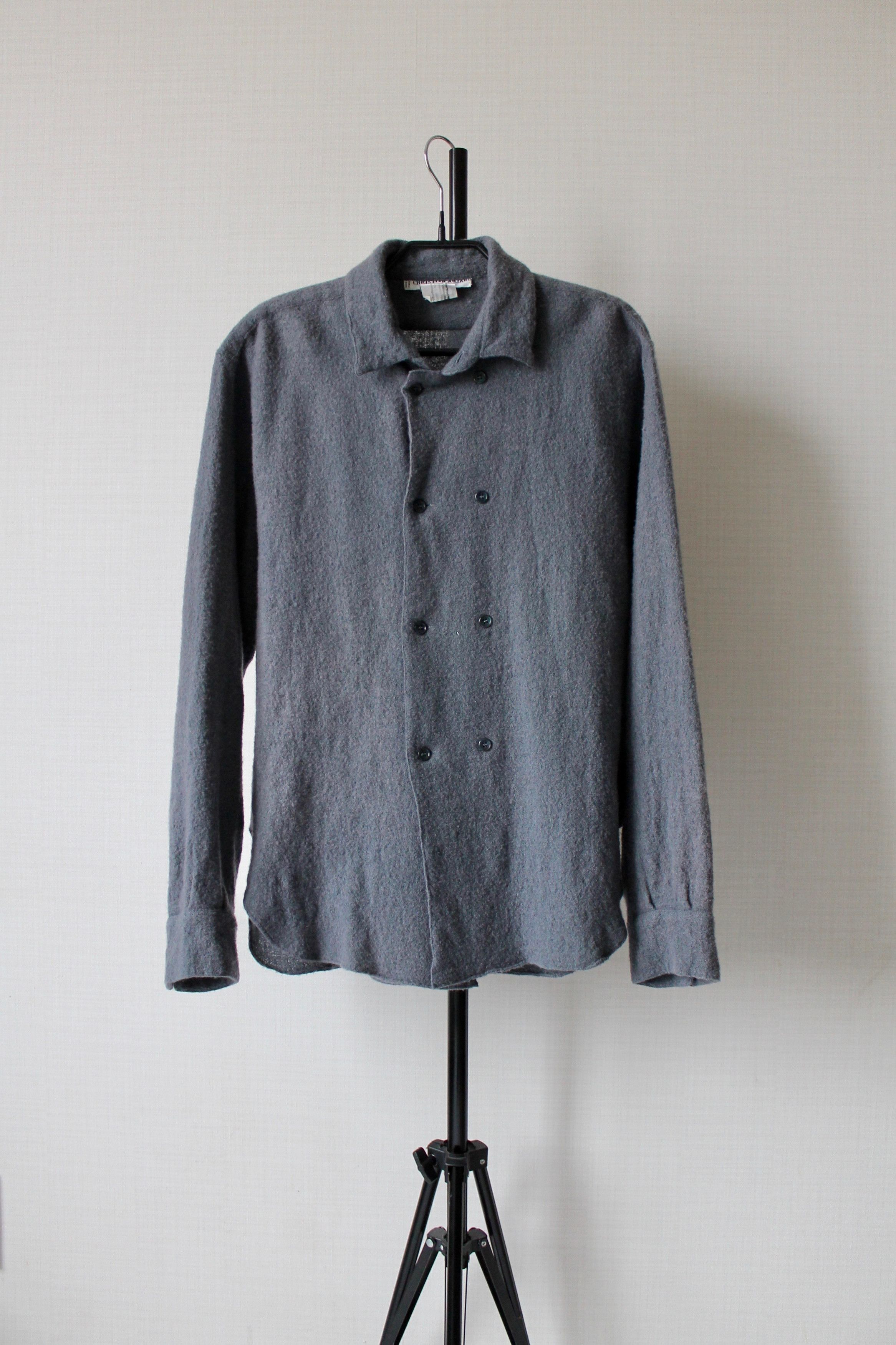 Vintage Christian Aujard Paris France Wool Blend Shirt Gray Size US S / EU 44-46 / 1 - 9 Thumbnail