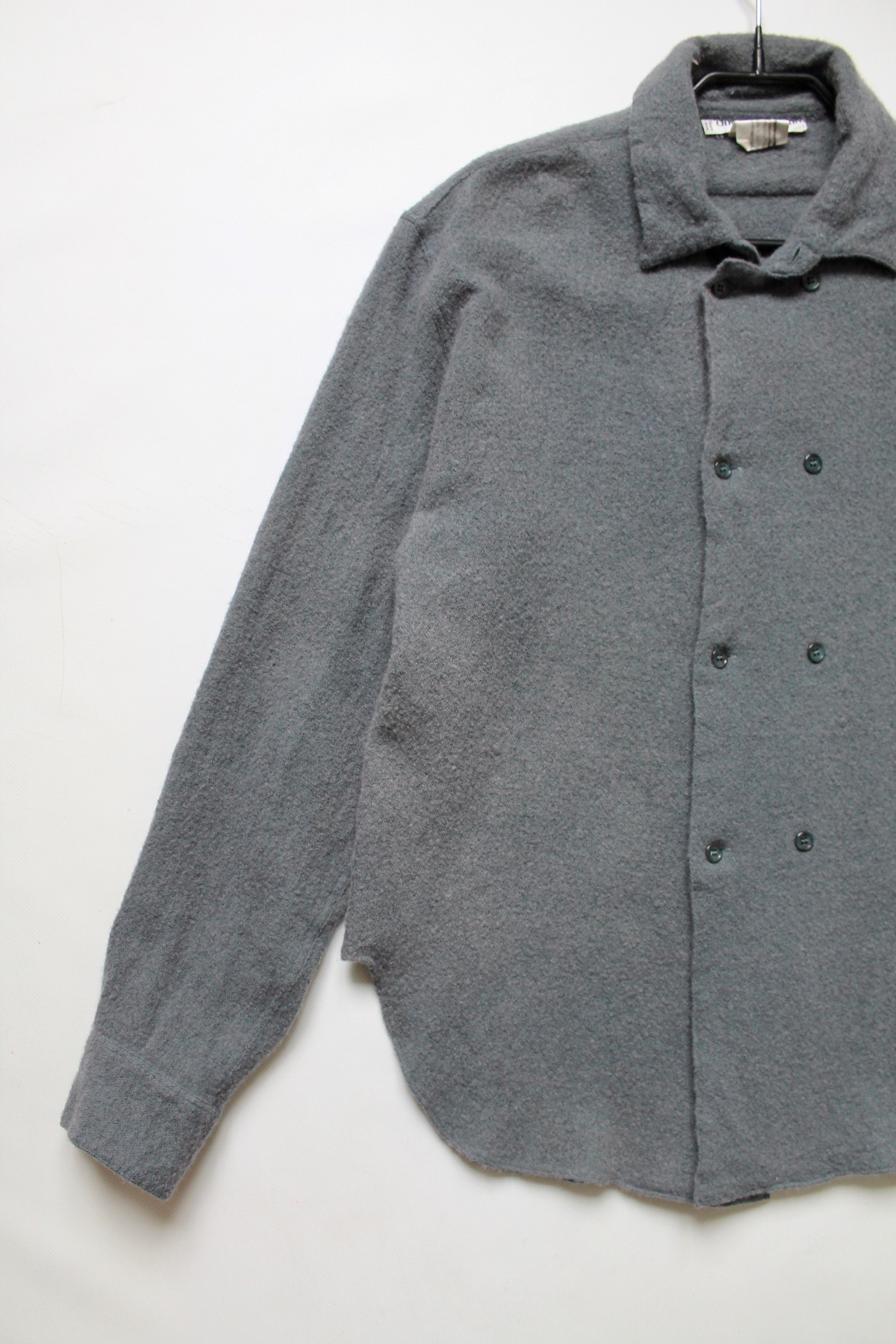 Vintage Christian Aujard Paris France Wool Blend Shirt Gray Size US S / EU 44-46 / 1 - 3 Thumbnail
