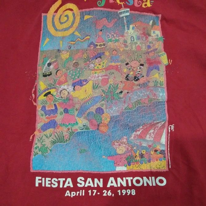 Vintage Offer me🔥 90s FIESTA SAN ANTONIO 1998 Size US M / EU 48-50 / 2 - 2 Thumbnail