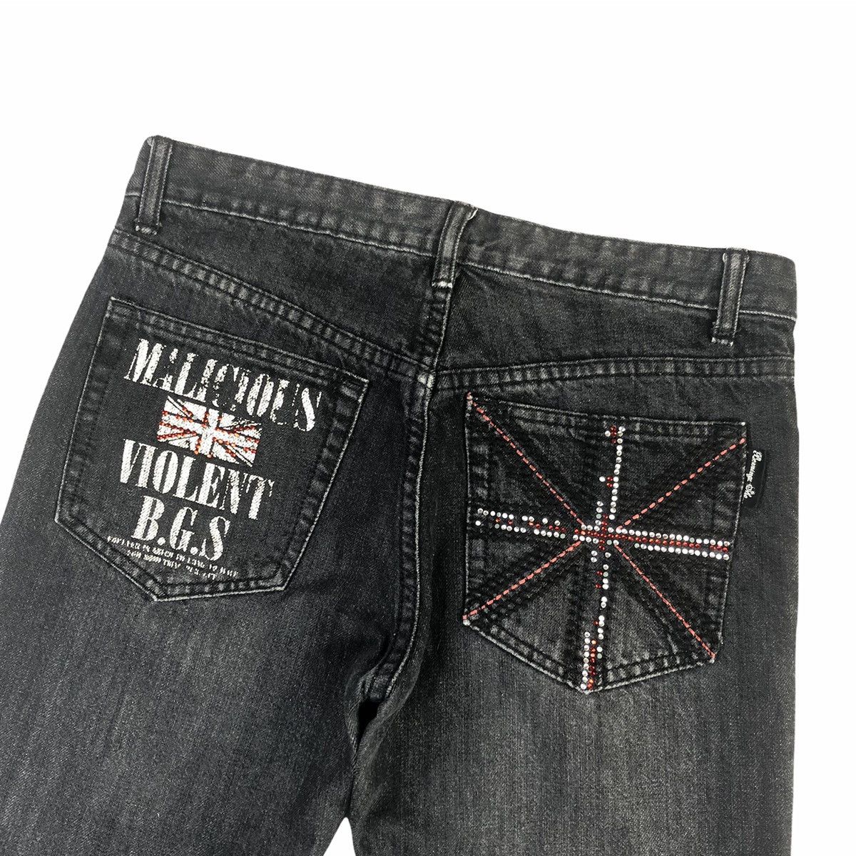 BERNINGS SHO Bernings Sho Distressed Anarchy Poem Denim Size US 32 / EU 48 - 8 Thumbnail