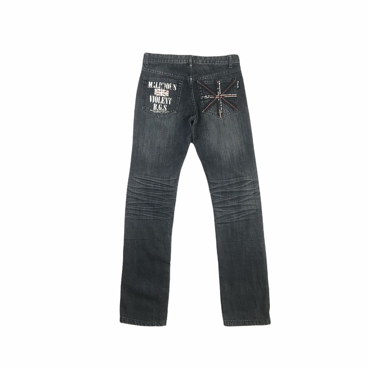 BERNINGS SHO Bernings Sho Distressed Anarchy Poem Denim Size US 32 / EU 48 - 2 Thumbnail