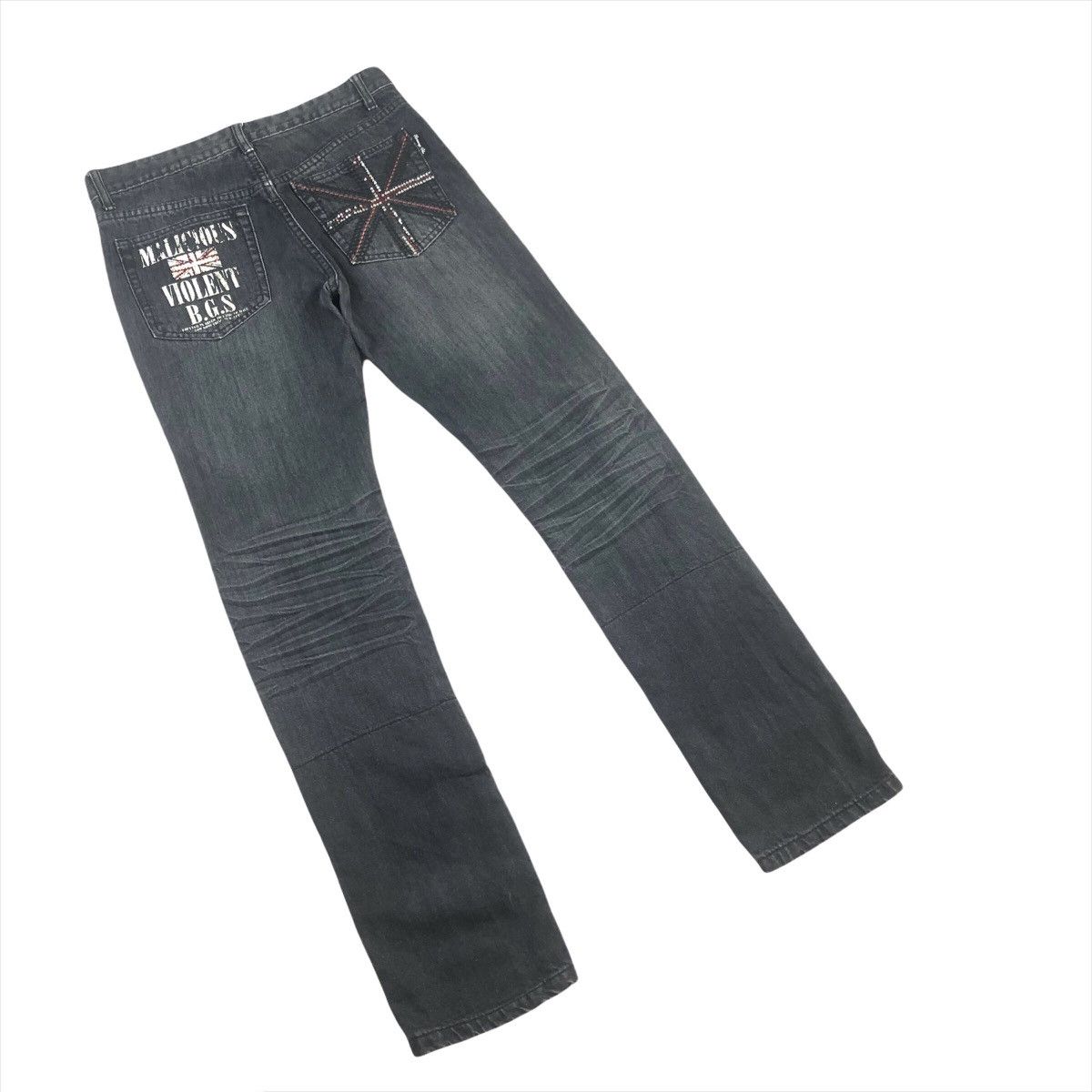 BERNINGS SHO Bernings Sho Distressed Anarchy Poem Denim Size US 32 / EU 48 - 6 Thumbnail