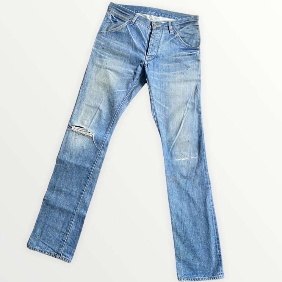 Attachment × Kazuyuki Kumagai Attachment Color Splash Ripped Knee Jeans Size US 30 / EU 46 - 2 Thumbnail