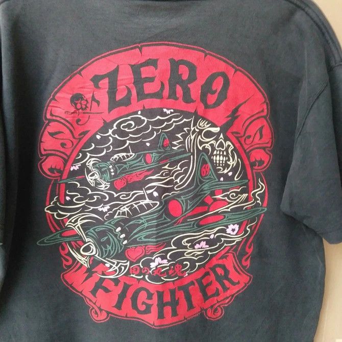 If Six Was Nine 🔥 ZERO FIGHTER FUDEMAE Sunfaded 07 TEE Size US XL / EU 56 / 4 - 3 Thumbnail