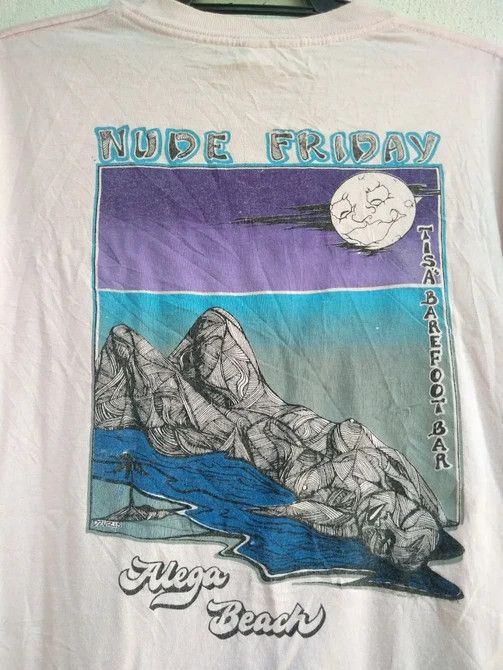Vintage 🔥 90s NUDE FRIDAY ALEGA BEACH Size US L / EU 52-54 / 3 - 2 Thumbnail