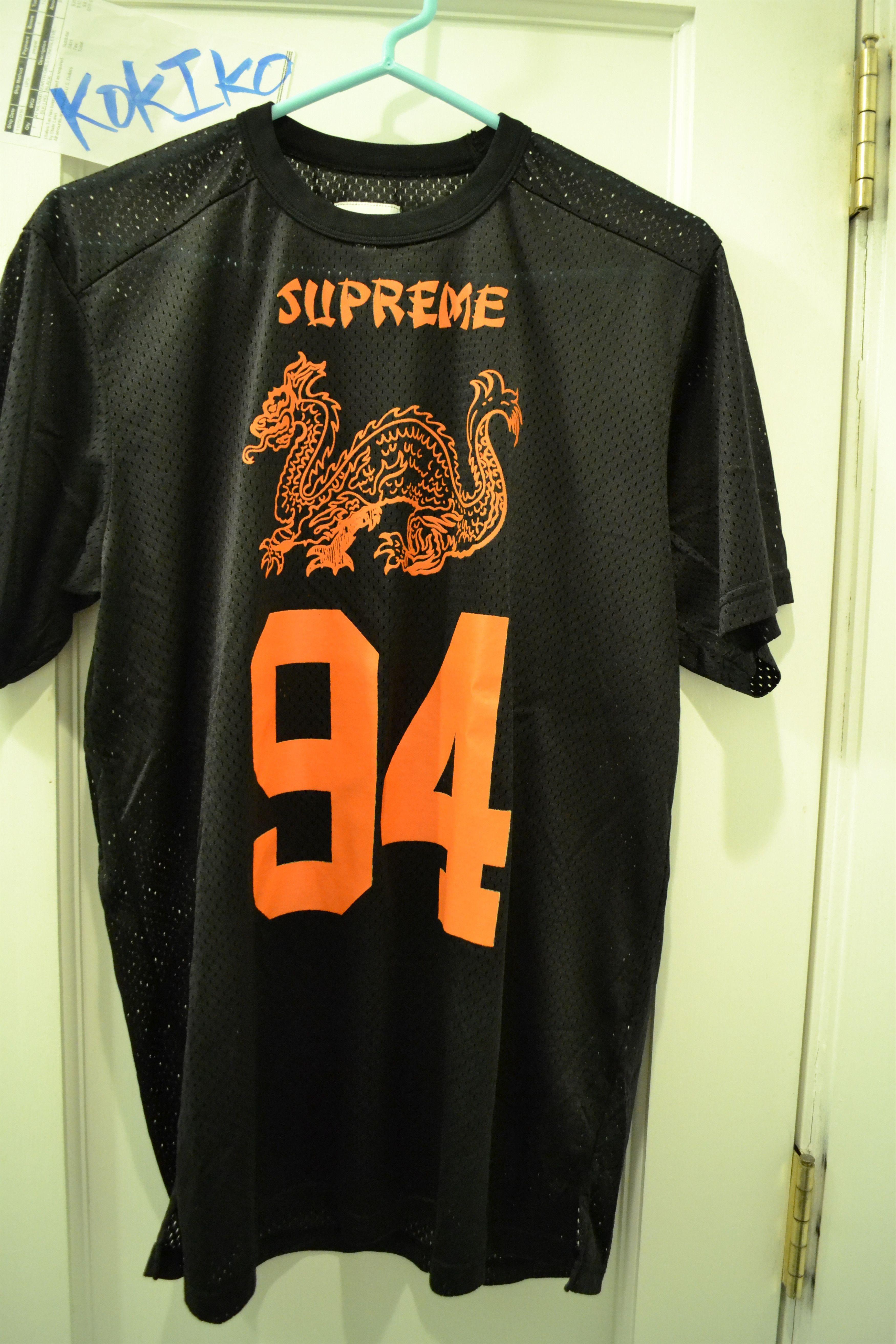 Supreme Supreme dragon football jersey black/orange (M) | Grailed