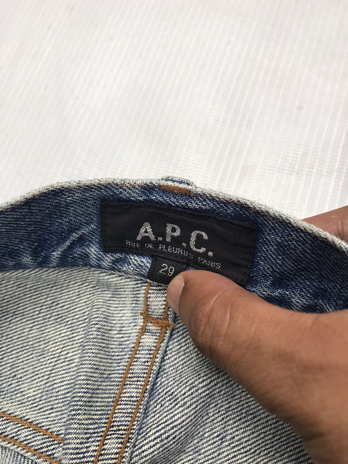 A.P.C. × Vintage Rare!! A.P.C patch pocket distressed denim Made in Japan Size US 33 - 8 Thumbnail
