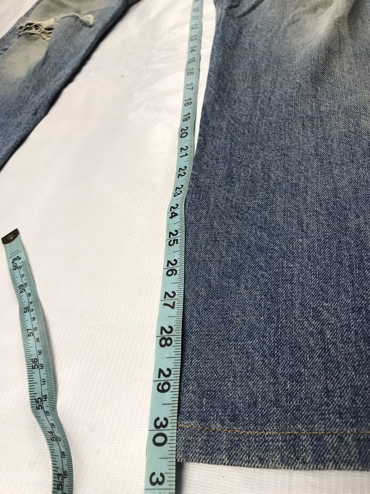 A.P.C. × Vintage Rare!! A.P.C patch pocket distressed denim Made in Japan Size US 33 - 19 Thumbnail