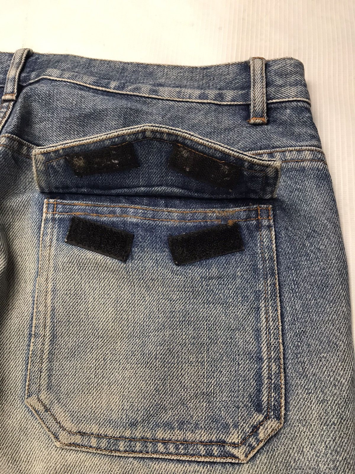 A.P.C. × Vintage Rare!! A.P.C patch pocket distressed denim Made in Japan Size US 33 - 15 Thumbnail