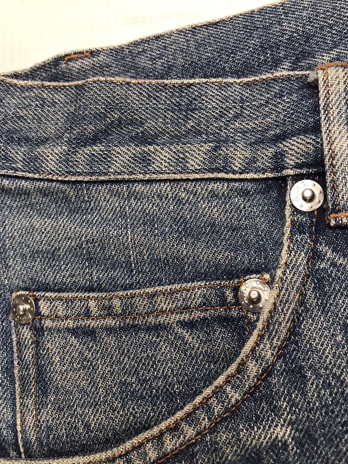 A.P.C. × Vintage Rare!! A.P.C patch pocket distressed denim Made in Japan Size US 33 - 4 Thumbnail