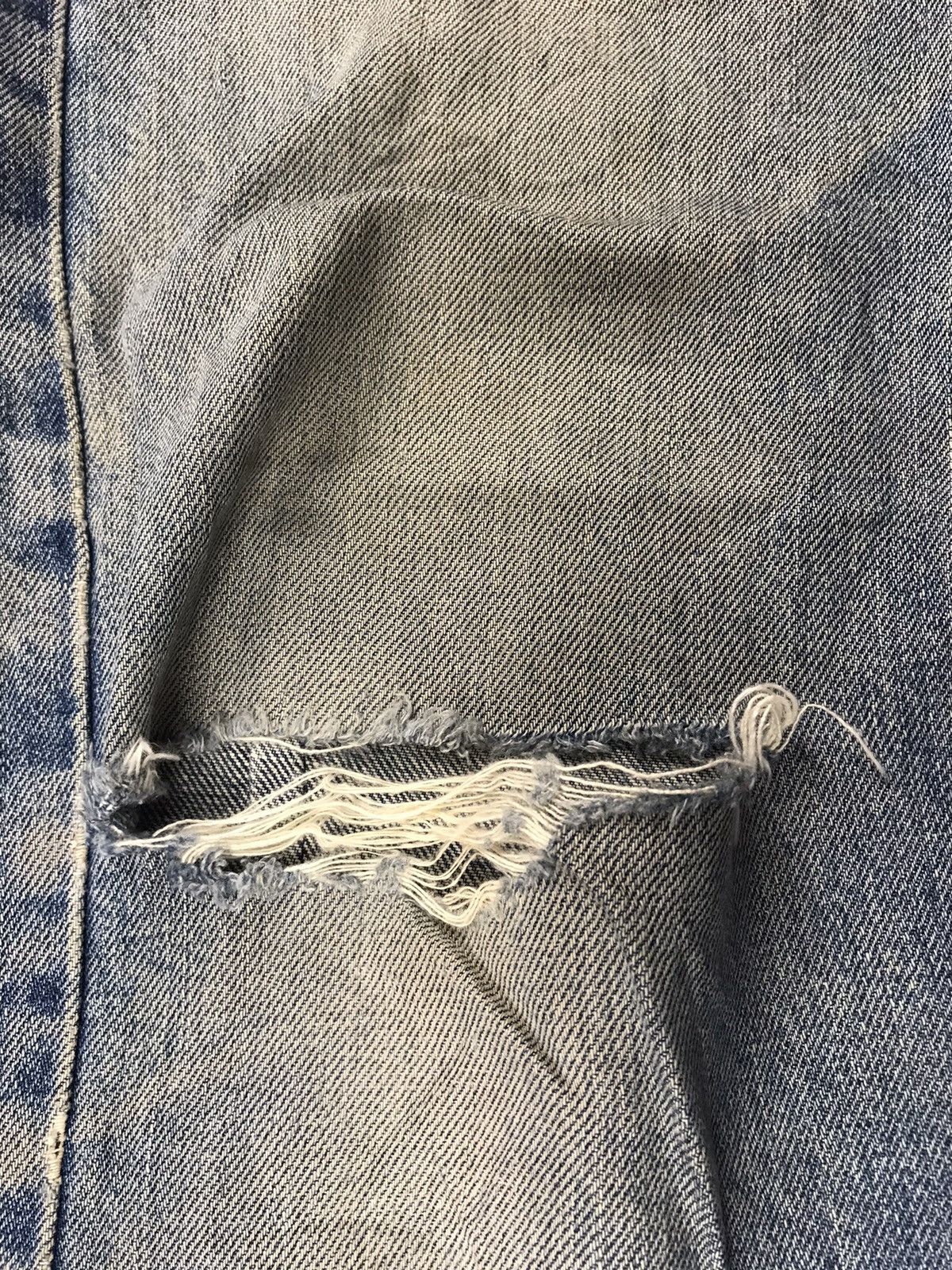 A.P.C. × Vintage Rare!! A.P.C patch pocket distressed denim Made in Japan Size US 33 - 23 Thumbnail