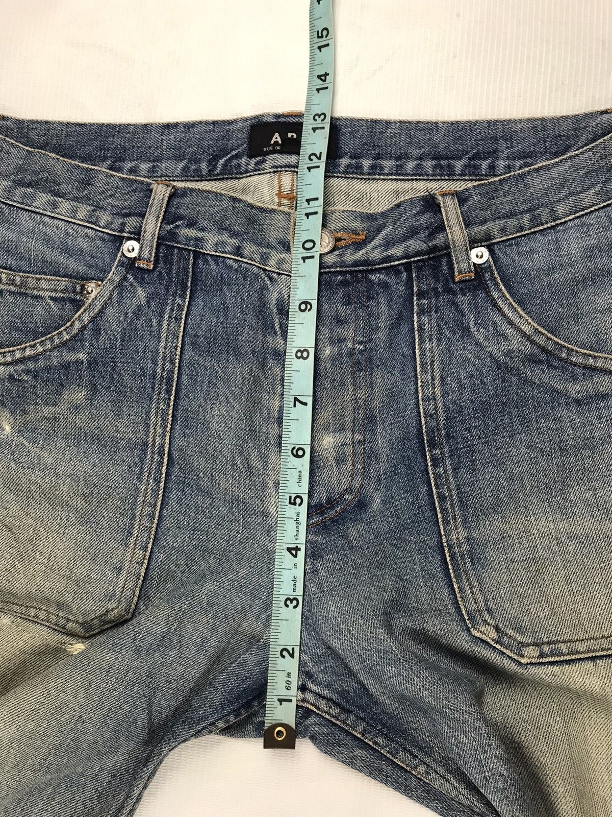 A.P.C. × Vintage Rare!! A.P.C patch pocket distressed denim Made in Japan Size US 33 - 18 Thumbnail