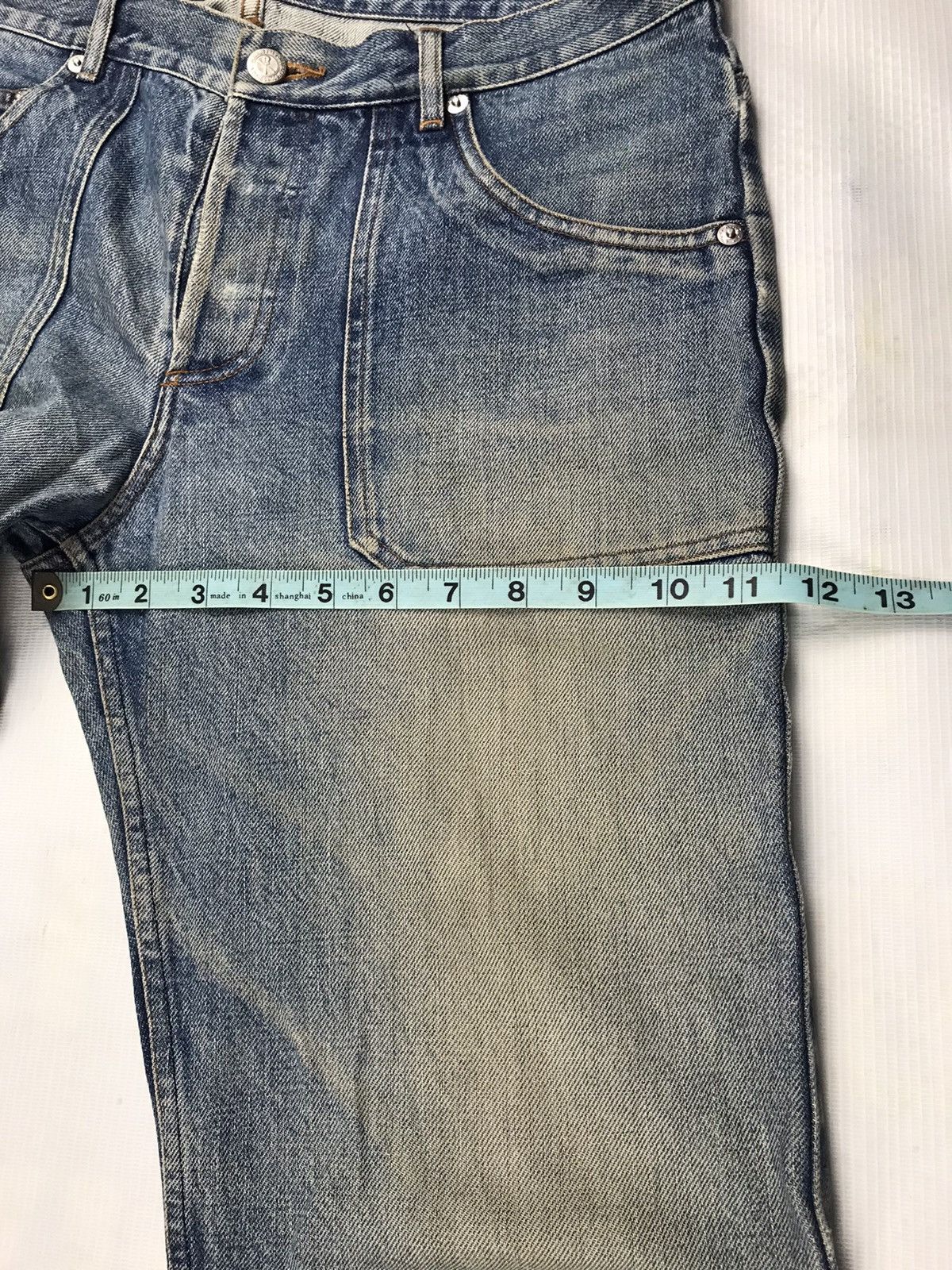 A.P.C. × Vintage Rare!! A.P.C patch pocket distressed denim Made in Japan Size US 33 - 22 Thumbnail