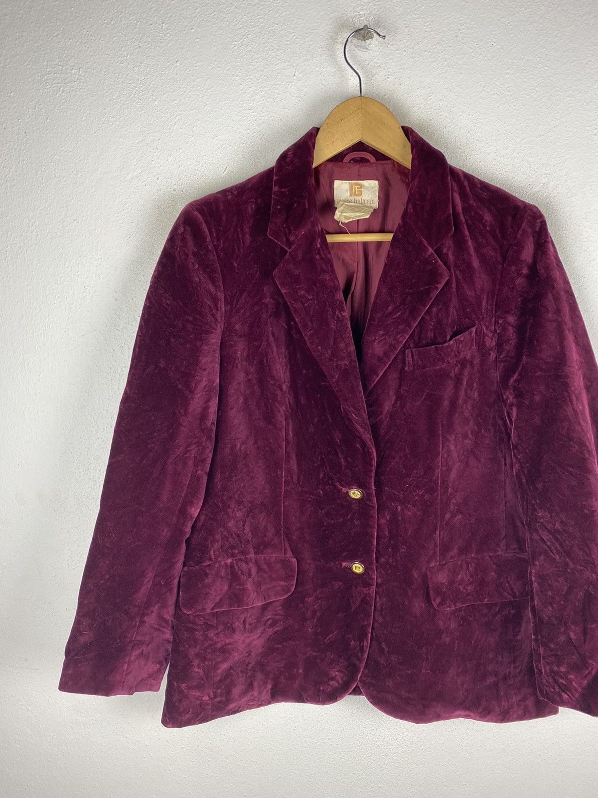 Pierre Balmain PIERRE BALMAIN VELVET FABRIC BLAZER Size US S / EU 44-46 / 1 - 4 Thumbnail