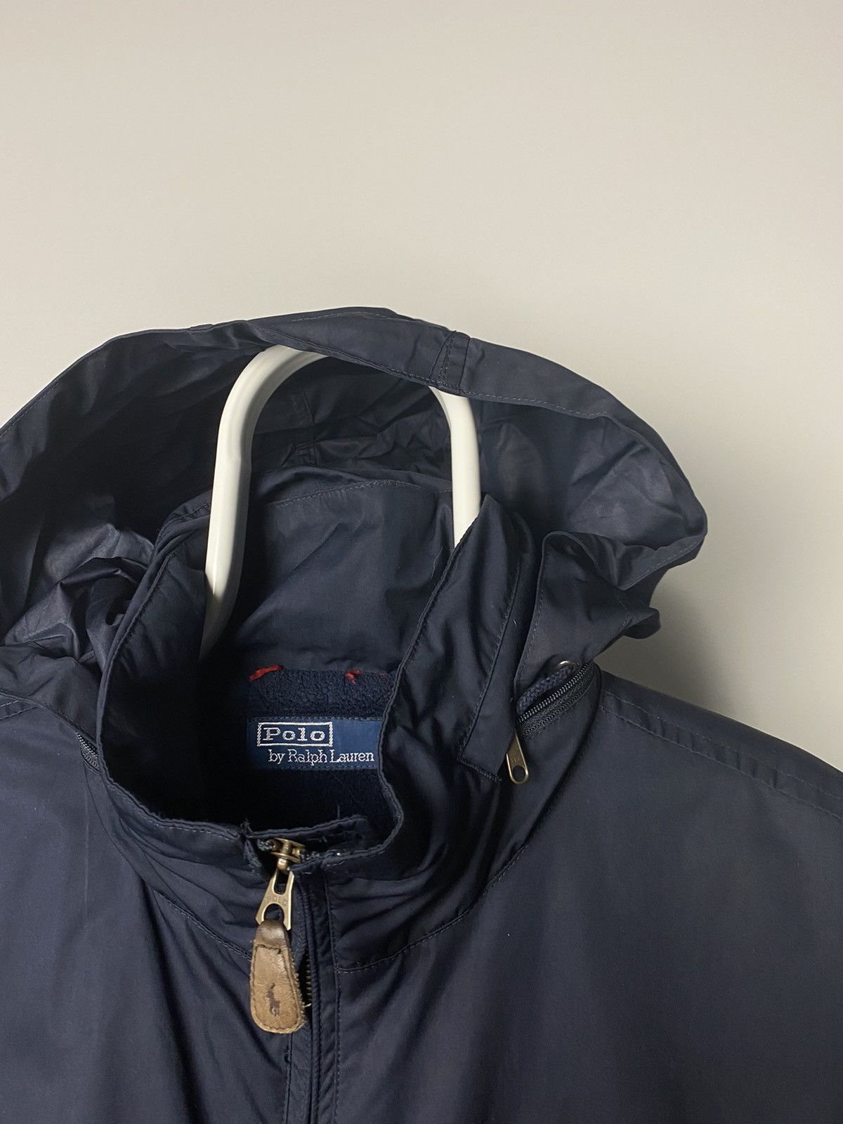 Polo Ralph Lauren × Ralph Lauren × Vintage Polo Ralph Lauren vintage navy light jacket with hidden hood Size US XL / EU 56 / 4 - 5 Thumbnail
