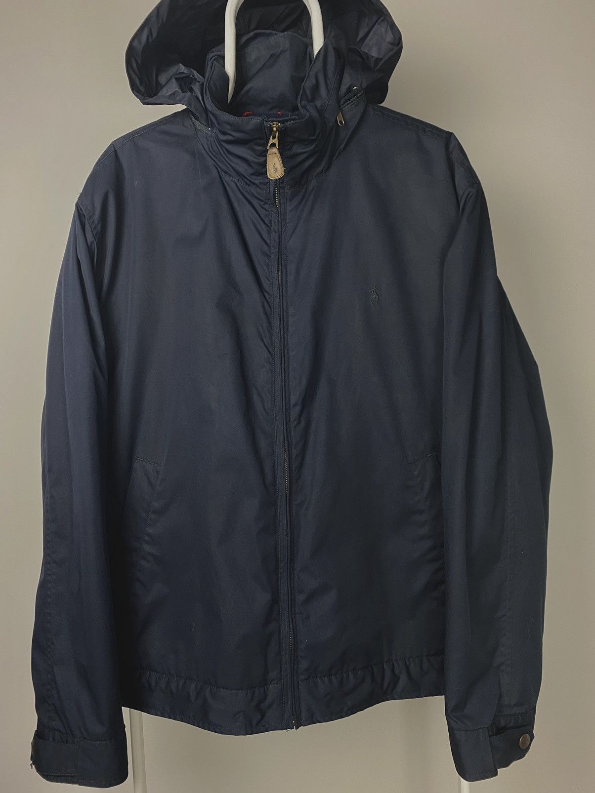Polo Ralph Lauren × Ralph Lauren × Vintage Polo Ralph Lauren vintage navy light jacket with hidden hood Size US XL / EU 56 / 4 - 6 Thumbnail