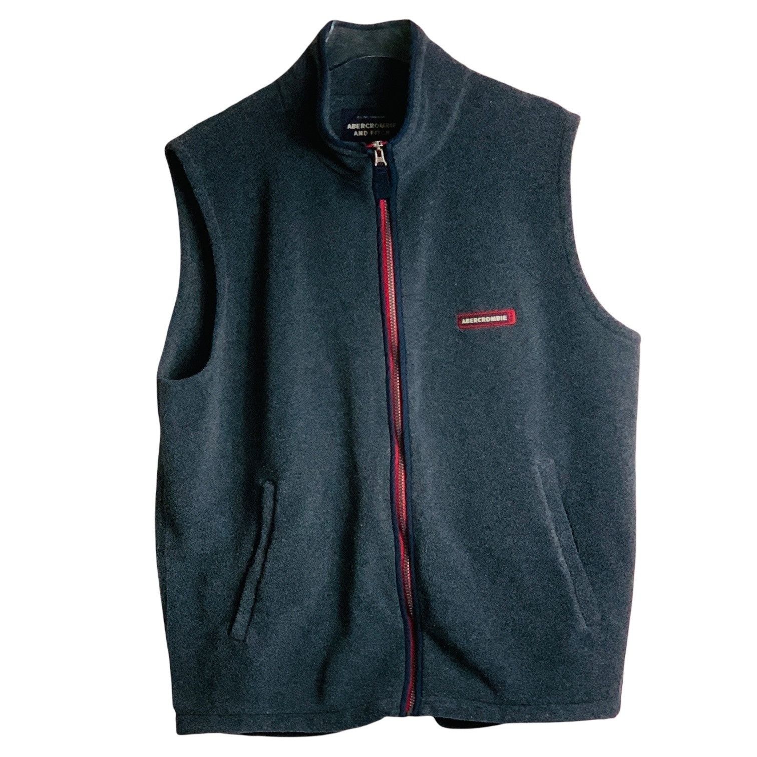 Abercrombie Fitch Fleece Vest Gray Size XL