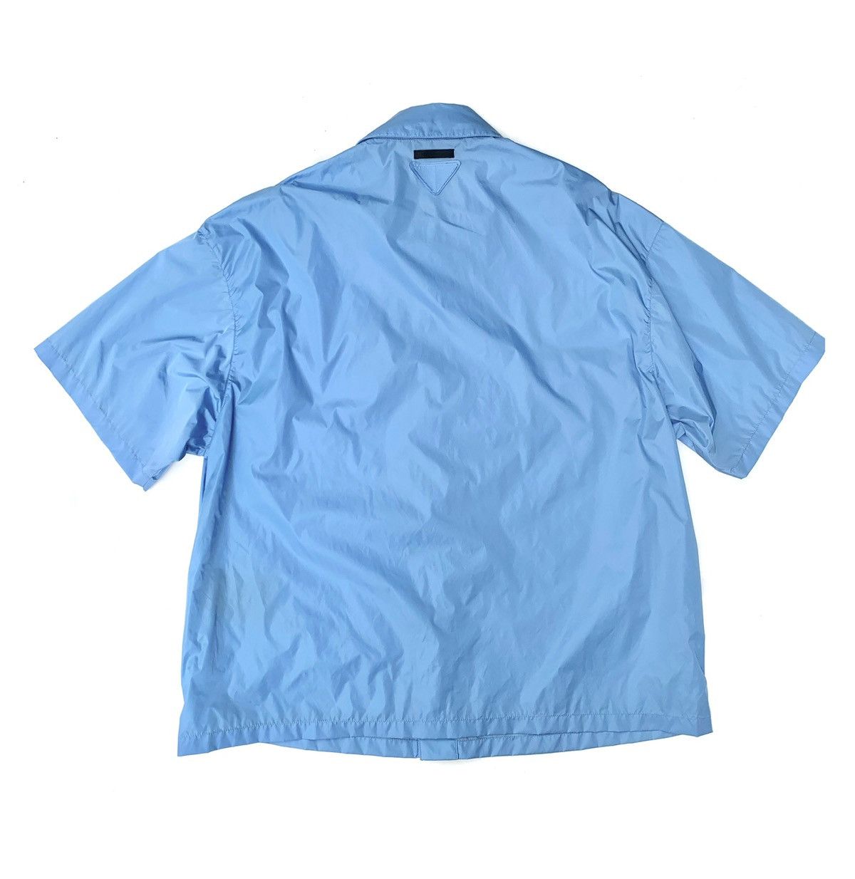 Prada PRADA blue snap button shirt sleeved nylon shirt - M/L Size US L / EU 52-54 / 3 - 8 Thumbnail