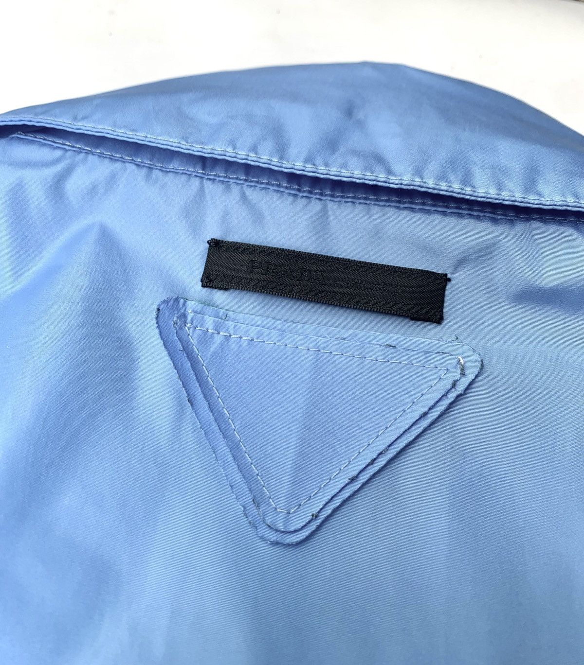 Prada PRADA blue snap button shirt sleeved nylon shirt - M/L Size US L / EU 52-54 / 3 - 9 Thumbnail