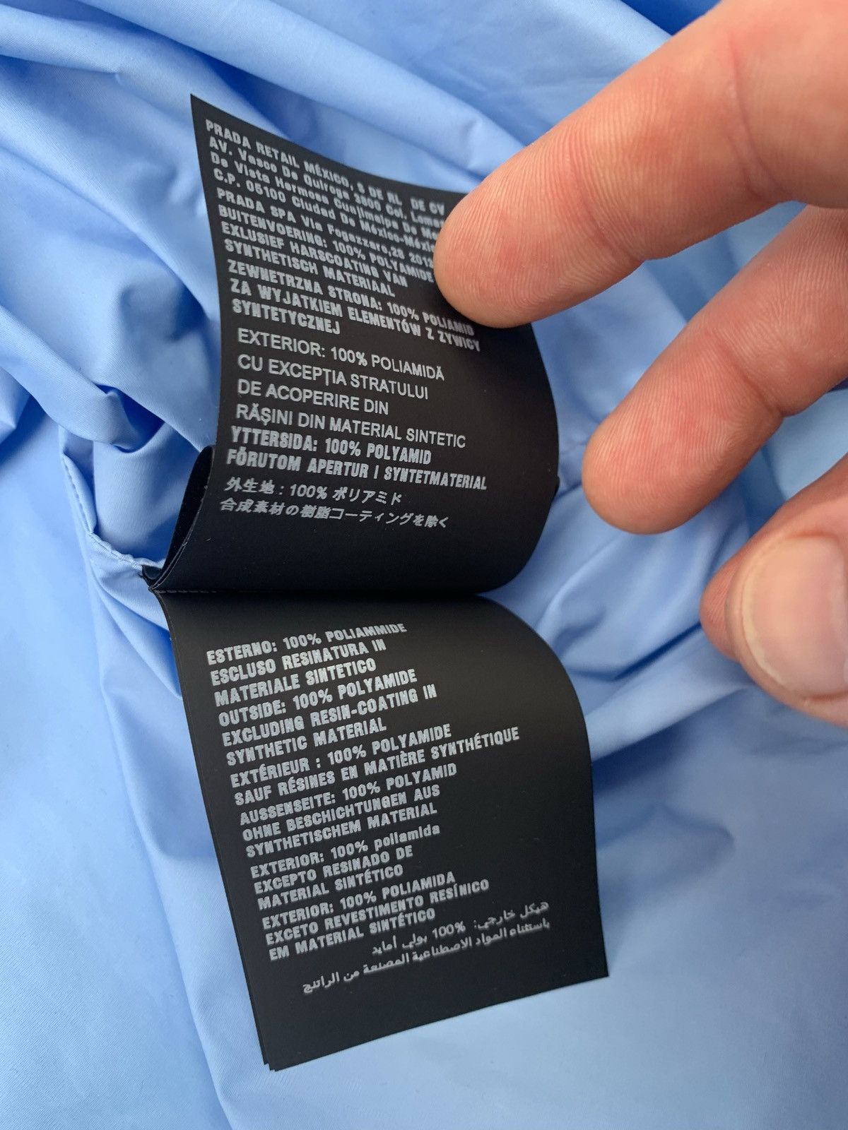 Prada PRADA blue snap button shirt sleeved nylon shirt - M/L Size US L / EU 52-54 / 3 - 7 Thumbnail