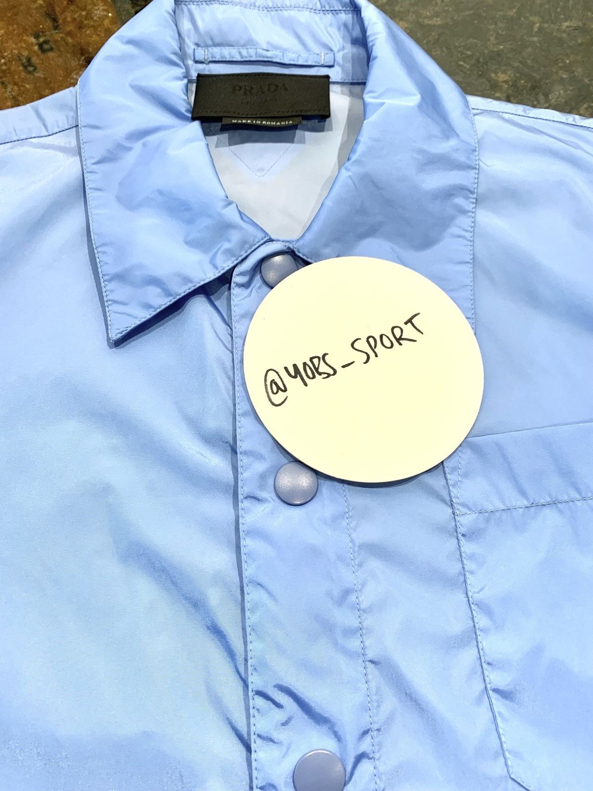 Prada PRADA blue snap button shirt sleeved nylon shirt - M/L Size US L / EU 52-54 / 3 - 4 Thumbnail