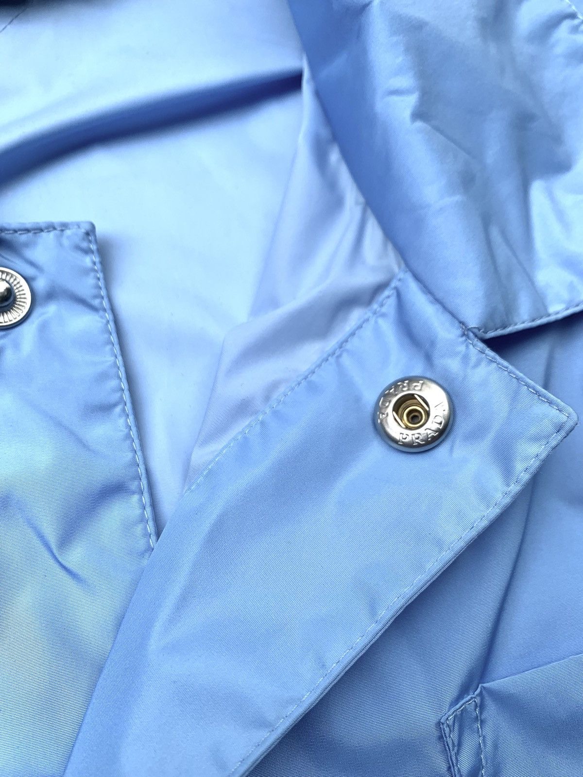 Prada PRADA blue snap button shirt sleeved nylon shirt - M/L Size US L / EU 52-54 / 3 - 5 Thumbnail