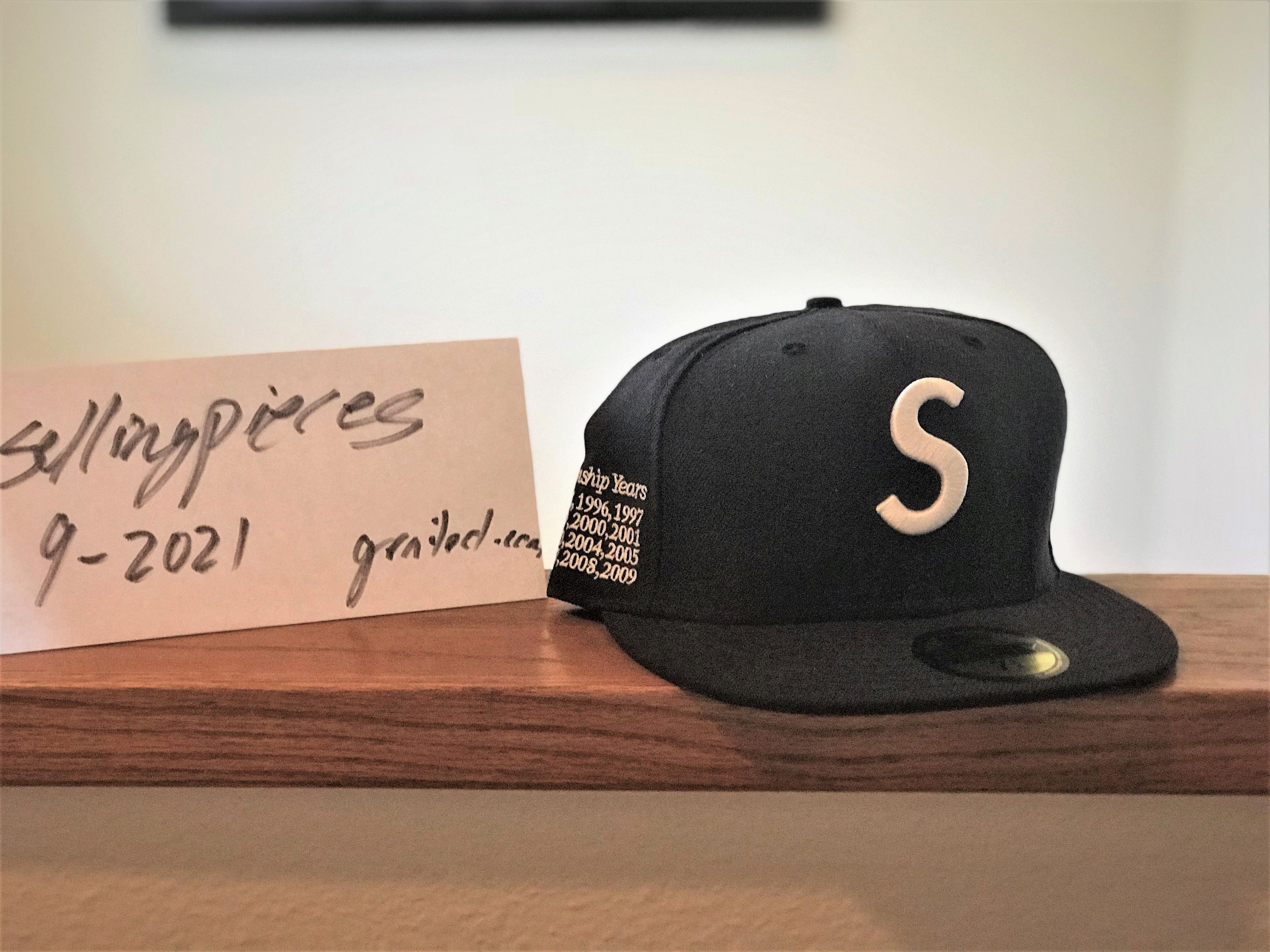 New Era × Supreme NWT Supreme Championship S Logo fitted cap 7 1/4 S/S '09  | Grailed