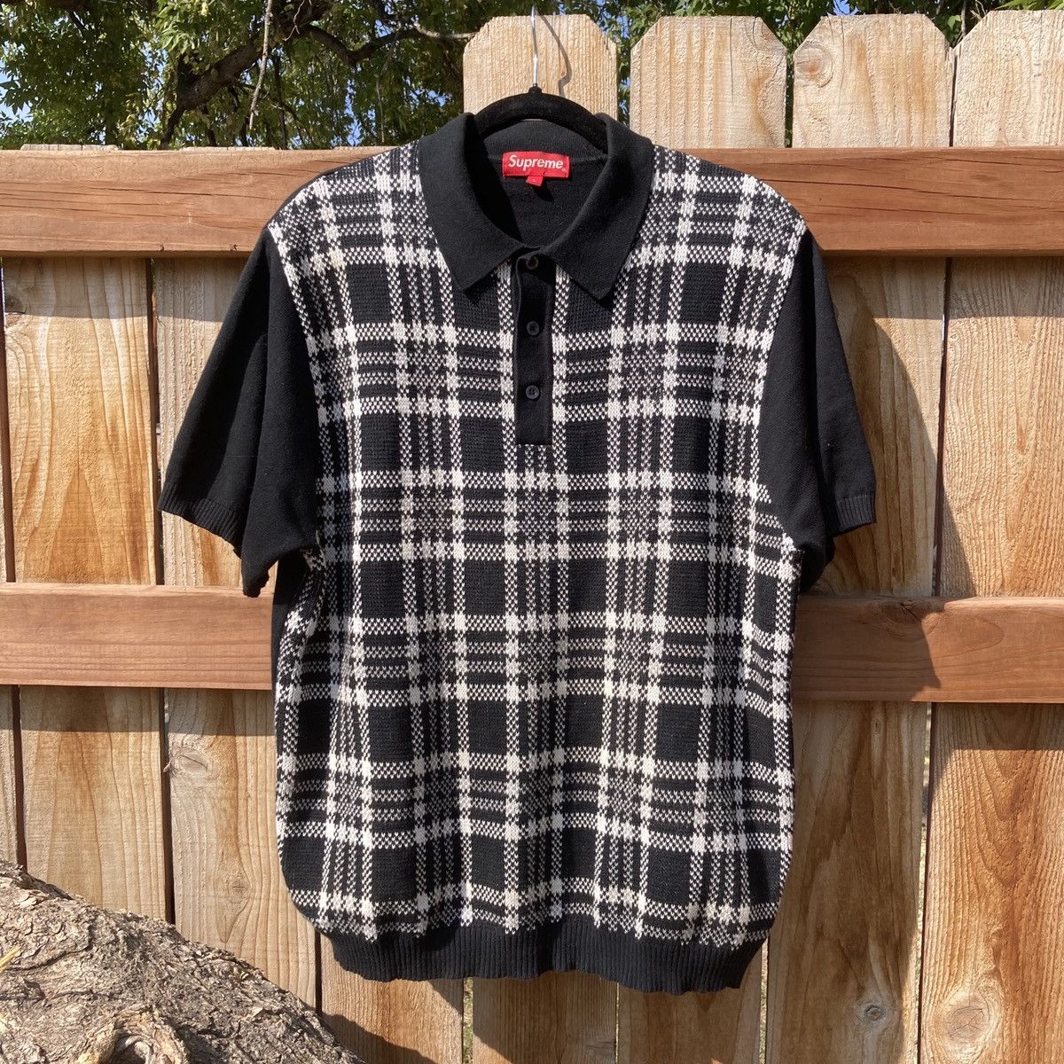 Supreme Plaid Knit Polo ()-