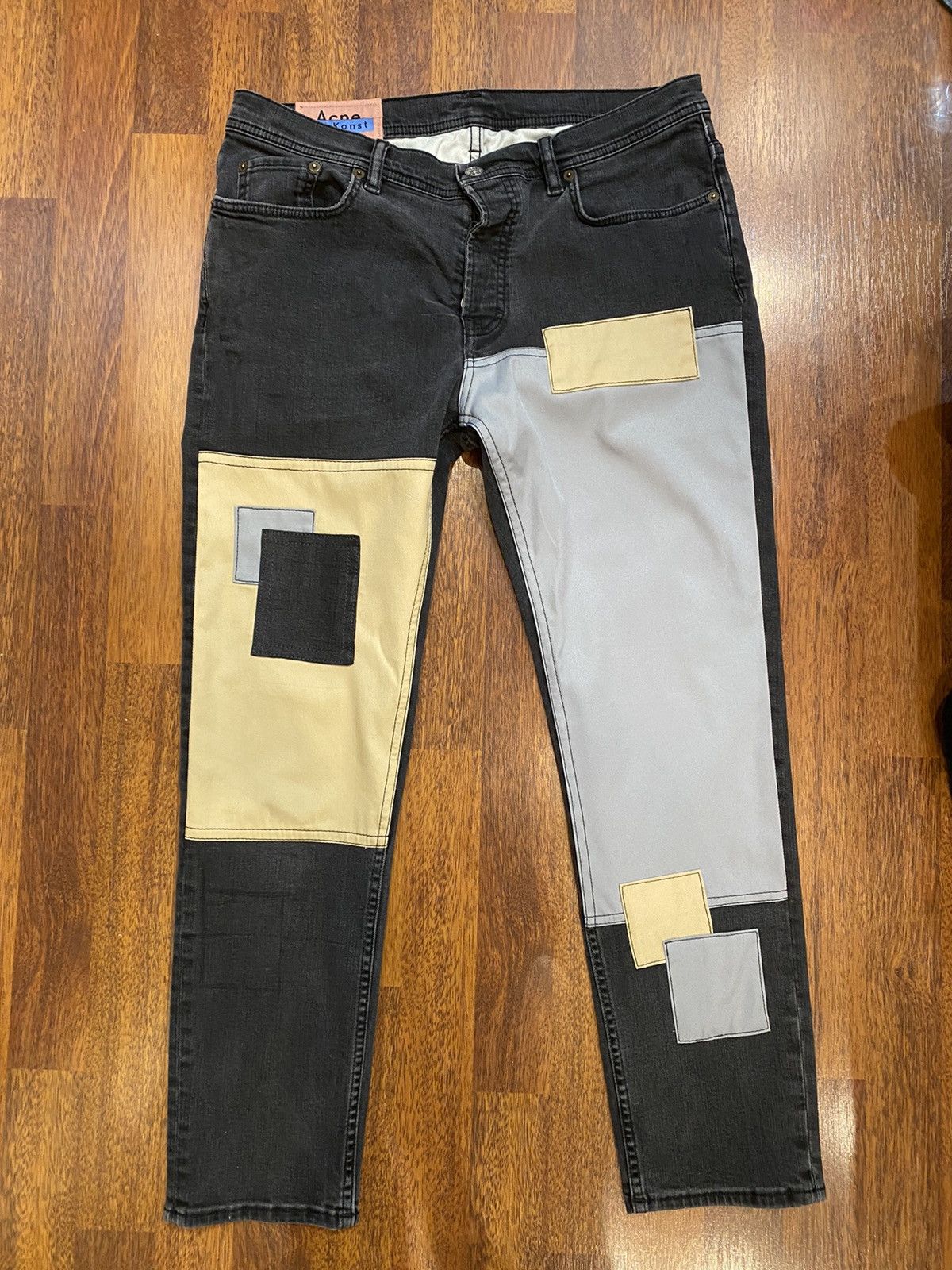 Acne Studios Acne Studios Bla Konst Rare Patchwork Denim Jeans Pants Size US 33 - 1 Thumbnail