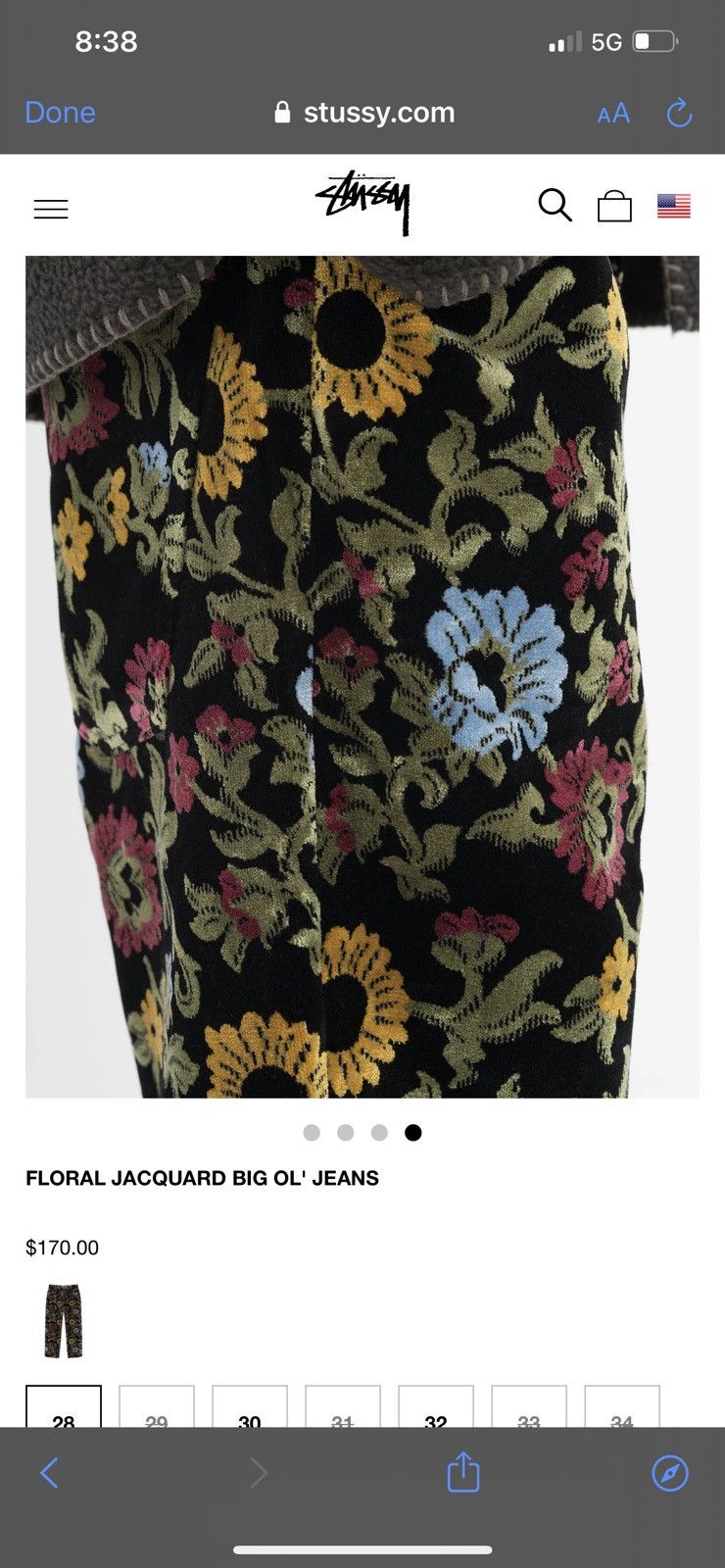 Stussy Stussy Floral Jacquard BIG OL
