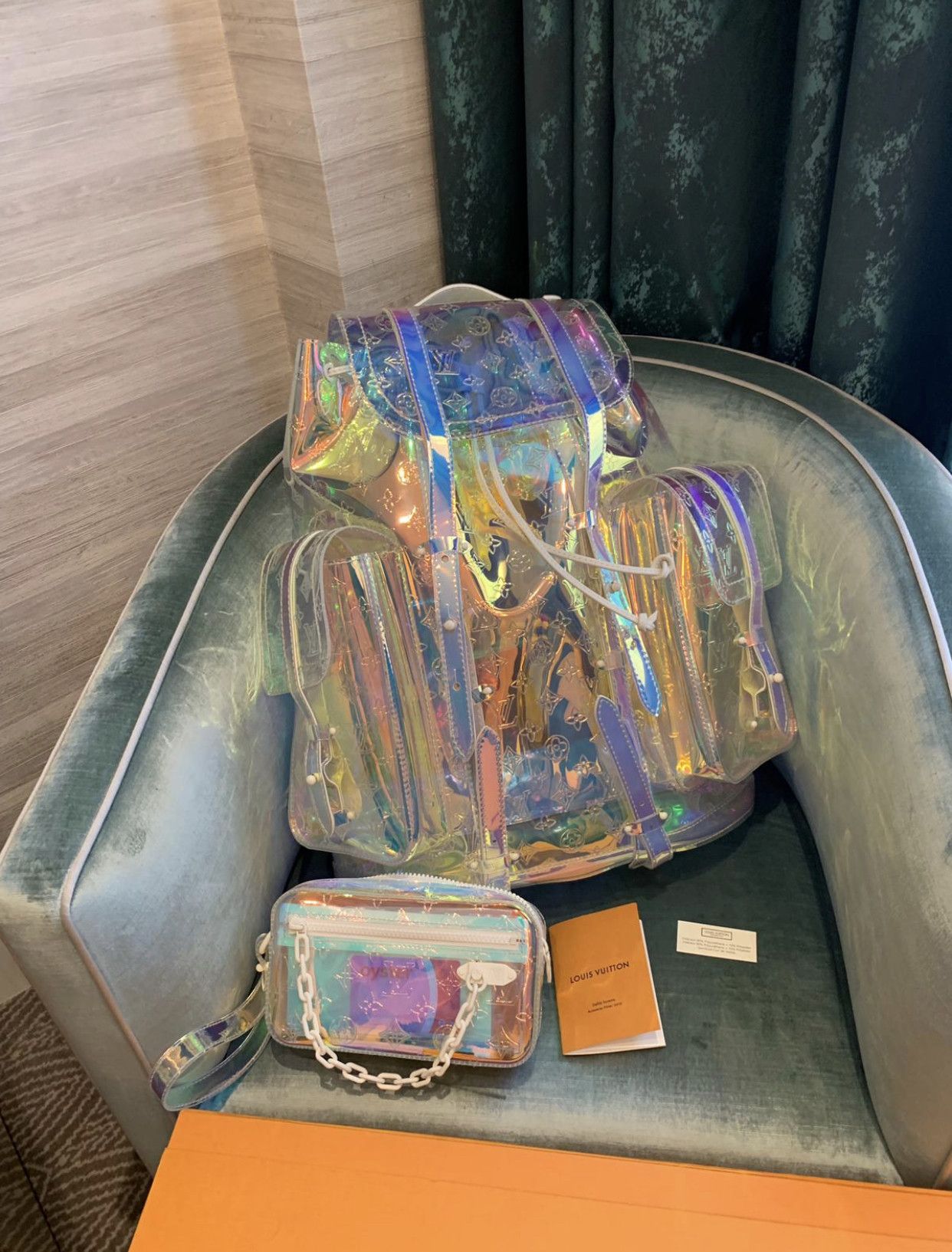 LOUIS VUITTON Virgil Abloh Christopher Backpack in Monogram GM Prism For  Sale at 1stDibs