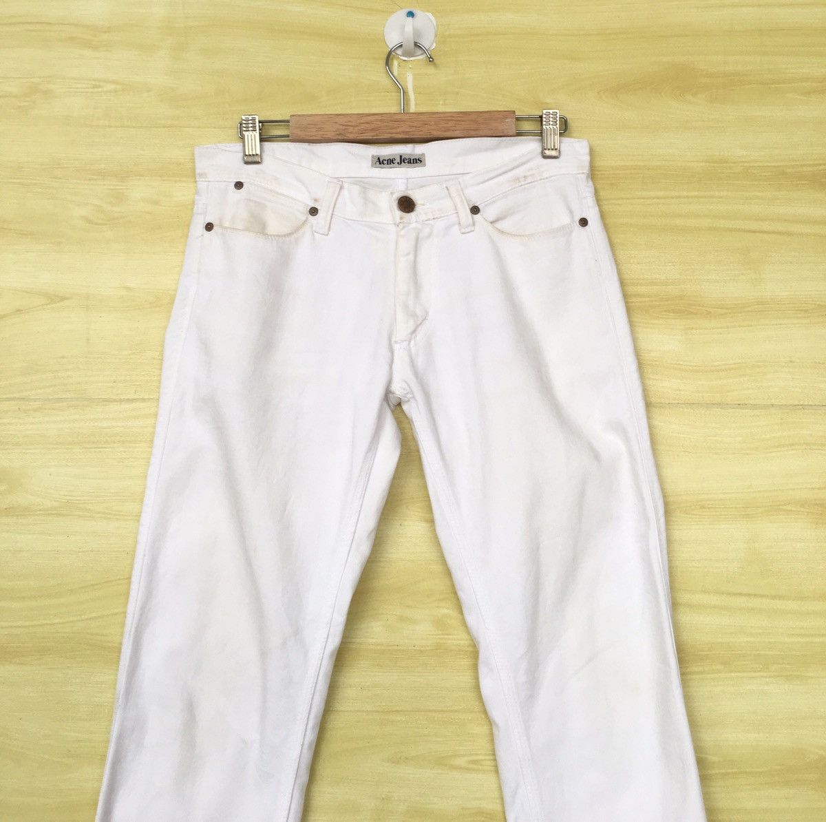 Acne Studios ACNE JEANS Max White Made In Italy Denim Jeans Size US 31 - 2 Thumbnail